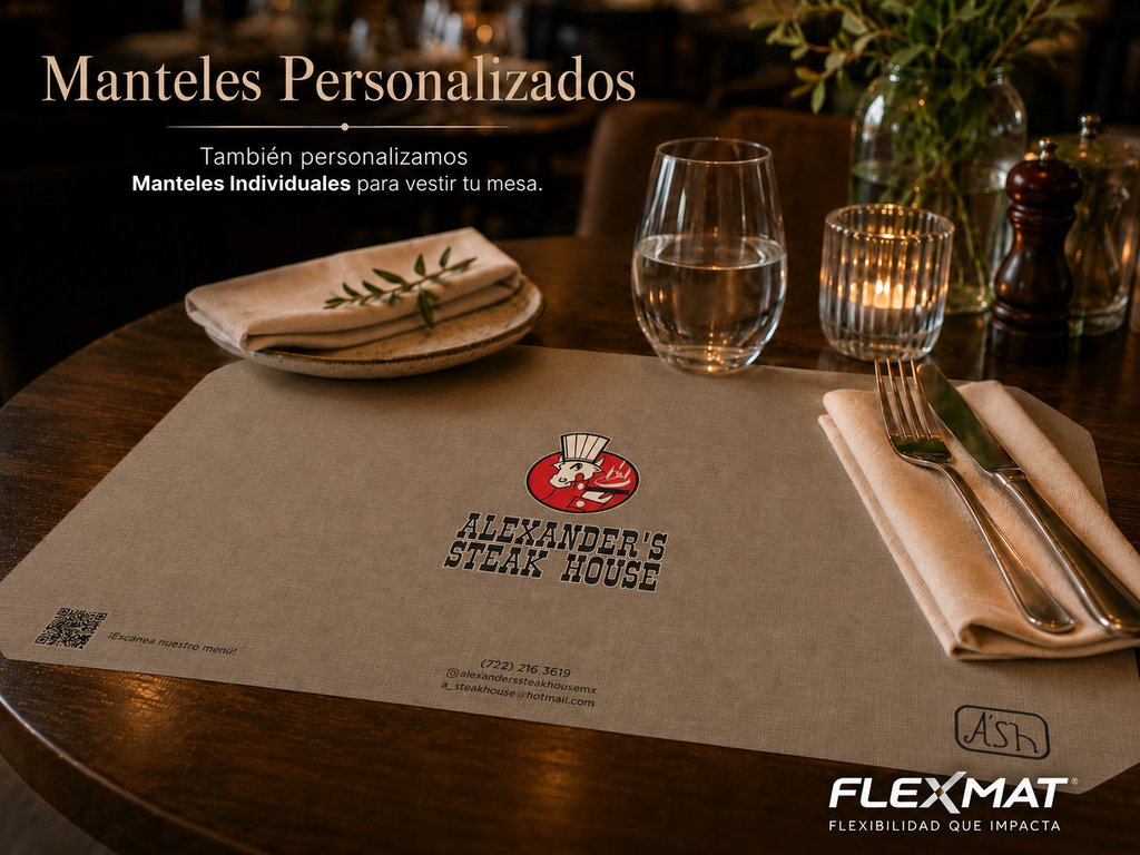 FlexMat® | Manteles Individuales Personalizados con tu Marca