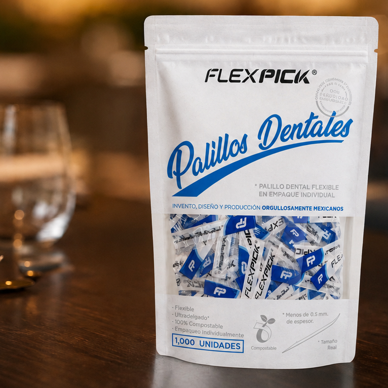 Palillos Dentales Flexpick® 1,000 piezas | Ultradelgados en Empaque Individual