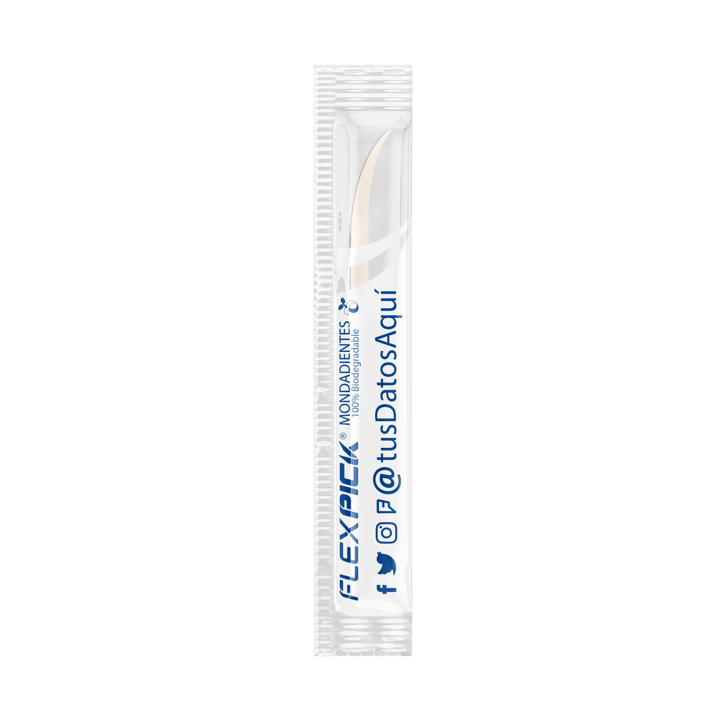 Palillos Dentales Personalizados Flexpick® 10,000 piezas | Con Logo de tu Negocio